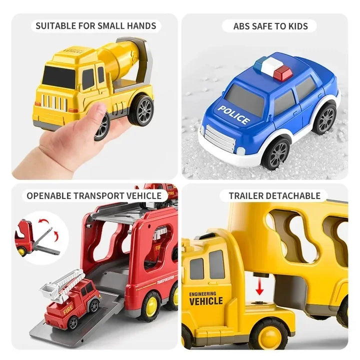 Friction Powered Storage Carrier Truck – 2-in-1 Transport & Toy Vehicle Set